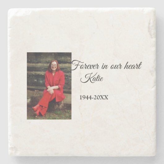 Einfach Foto-Memorysatz hinzufügen Steinuntersetzer (Vorderseite)