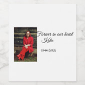 Einfach Foto-Memorysatz hinzufügen Weinetikett (Einzelnes Label)