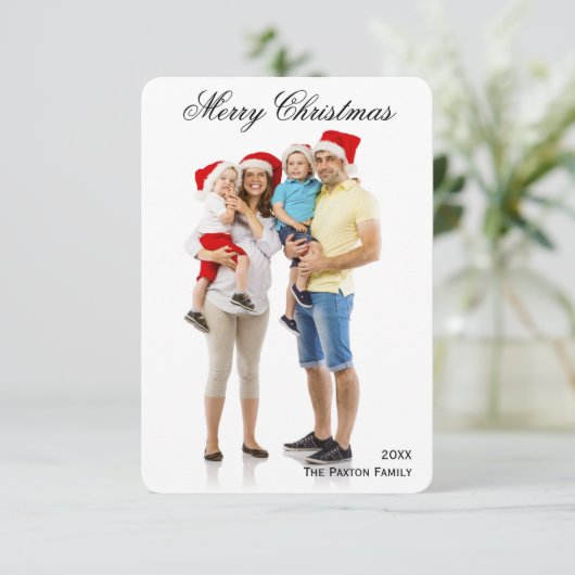 Einfach Frohe Weihnachten - 3x5 Fotokarte Einladung (Stehend Vorderseite)