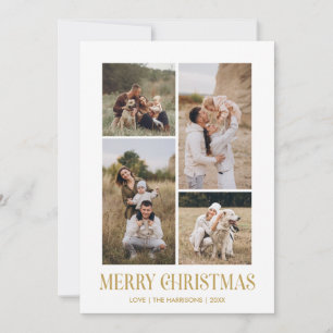 Einfach frohe Weihnachten 4 Foto Collage   GOLD