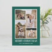 Einfach frohe Weihnachten 4 Foto Collage | GREEN (Stehend Vorderseite)