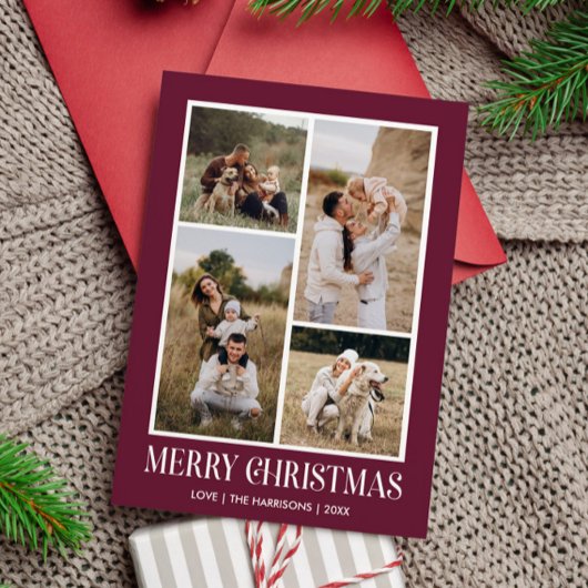 Einfach frohe Weihnachten 4 Foto Collage | PLUM