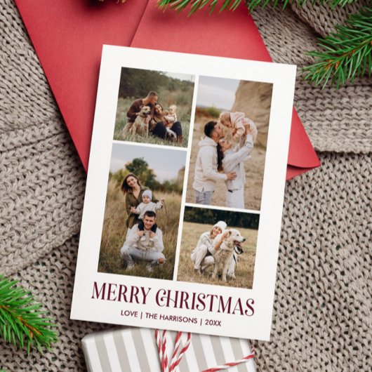 Einfach frohe Weihnachten 4 Foto Collage | PLUM