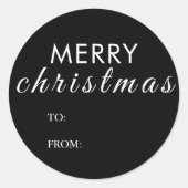 Einfach frohe Weihnachten bis vom Namen Runder Aufkleber (Vorderseite)