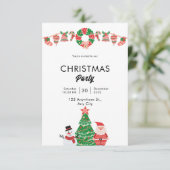 Einfach frohe Weihnachten Einladung (Stehend Vorderseite)