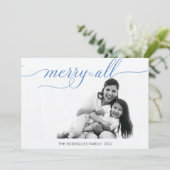 Einfach Frohe Weihnachten Foto Cobalt Blue (Stehend Vorderseite)