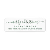 Einfach frohe Weihnachten Grün Moderne Skriptferie (Vorne)