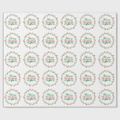 Einfach frohe Weihnachten Grün und Rot Geschenkpapier (Flach)