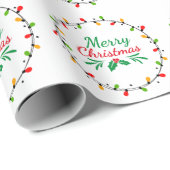Einfach frohe Weihnachten Grün und Rot Geschenkpapier (Rolleneckpunkt)