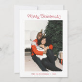 Einfach frohe Weihnachten Modernes Script Foto (Vorderseite)