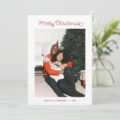 Einfach frohe Weihnachten Modernes Script Foto (Stehend Vorderseite)