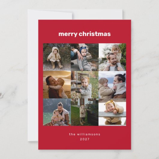 Einfach frohe Weihnachten Multi Foto Grid Modernes (Vorderseite)