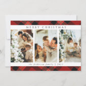 Einfach frohe Weihnachten Red Tartan Kariertes Fot (Vorderseite)