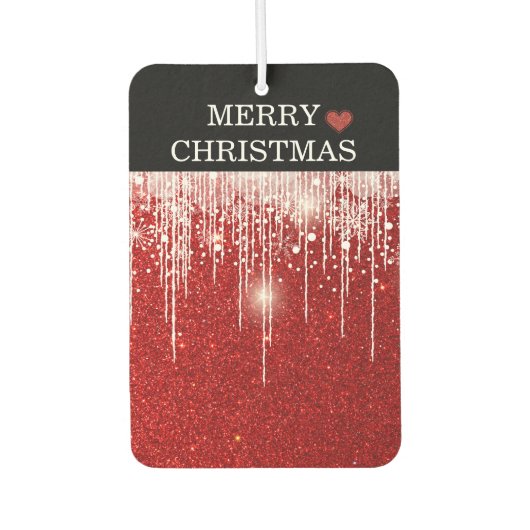 Einfach frohe Weihnachten Rot Autolufterfrischer (Vorderseite)