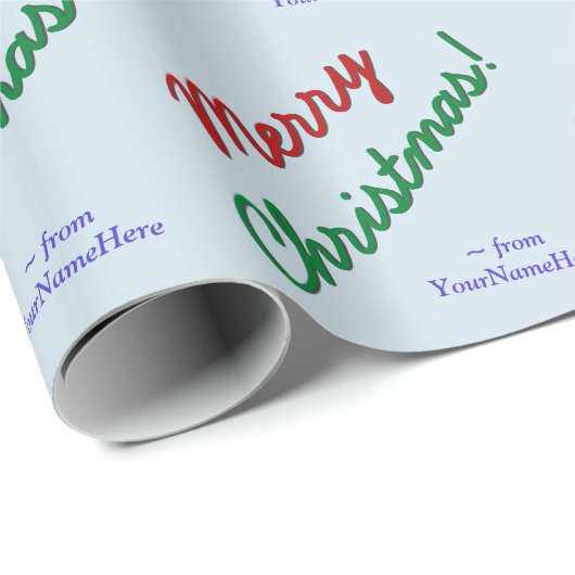 Einfach "Frohe Weihnachten!" Schleifpapier Geschenkpapier (Rolleneckpunkt)