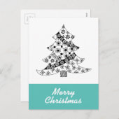 Einfach frohe Weihnachten Schwarzer Weihnachtsbaum (Vorne/Hinten)