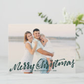 Einfach frohe Weihnachten Volles Foto | Hunter Gre Karte (Stehend Vorderseite)