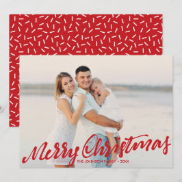 Einfach frohe Weihnachten Volles Foto | Rot Karte