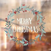 Einfach frohe Weihnachts-Blume Wreath Shop Fensteraufkleber (Blatt 2)