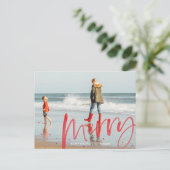 Einfach frohe Weihnachts-Foto-Postkarte Postkarte (Stehend Vorderseite)