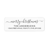 Einfach frohe Weihnachts-Schwarz-Script-Feiertag (Vorne)