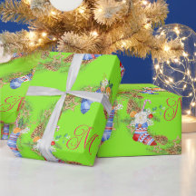 Einfach frohe Weihnachts-Wreath Red Green Letter