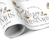 Einfach frohe Weihnachtsfeiertage Geschenkpapier (Rolleneckpunkt)