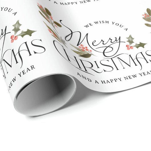 Einfach frohe Weihnachtsfeiertage Geschenkpapier (Rolleneckpunkt)