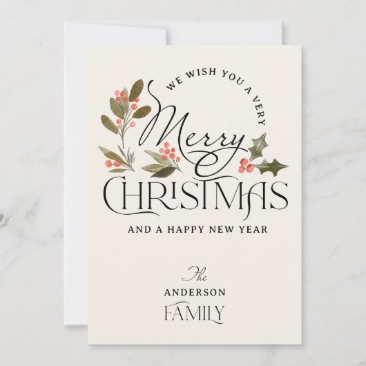 Einfach frohe Weihnachtskarte Einladung (Vorderseite)