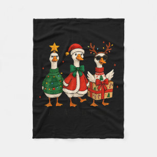 Einfach Fröhliche Gans Weihnachten Santa Rentier X Fleecedecke