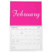 Einfach fröhlicher, farbenfroher Kalender (Feb 2027)