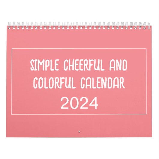 Einfach fröhlicher, farbenfroher Kalender (Titelbild)
