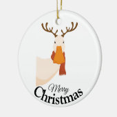 Einfach Funny Cartoon Frohe Weihnachtsduck Keramik Ornament (Links)