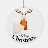 Einfach Funny Cartoon Frohe Weihnachtsduck Keramik Ornament (Hinten)