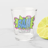 Einfach Funny Modern Trendy Comic BAM! Prost Schnapsglas (Vorderseite)