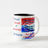 Einfach für Amerika eine Nation angeregt Zweifarbige Tasse (VorderseiteRechts)