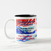 Einfach für Amerika eine Nation angeregt Zweifarbige Tasse (Links)