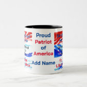 Einfach für Amerika eine Nation angeregt Zweifarbige Tasse (Mittel)