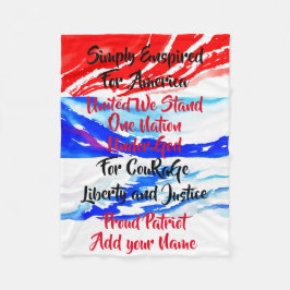 Einfach für Amerika inspiriert eine Nation individ Fleecedecke