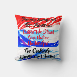 Einfach für Amerika inspiriert individuell anpassb Kissen