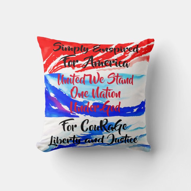 Einfach für Amerika inspiriert individuell anpassb Kissen (Vorderseite)