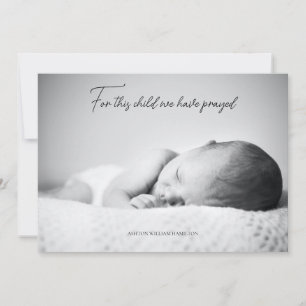 Einfach Für Dieses Kind Haben Wir Gebetet Baby Sh Dankeskarte