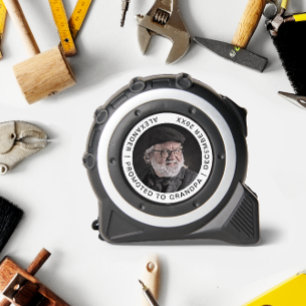 Einfach für Großvater Vatername Foto Typo Maßband