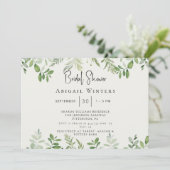 Einfach für ihr Foliage Cream Modernes Brautparty Einladung (Stehend Vorderseite)
