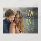 Einfach für immer Foto Save the Date Postkarte (Vorderseite)