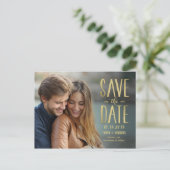 Einfach für immer Foto Save the Date Postkarte (Stehend Vorderseite)