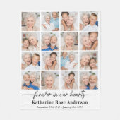 Einfach für immer in unserem Hearts Multi Foto Mem Fleecedecke (Vorderseite)