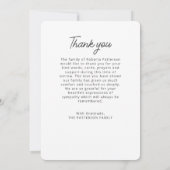 Einfach für immer in unserem Herz-Foto-Beerdigung Dankeskarte (Rückseite)