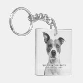 Einfach für immer in unserem Herzen Haustier Foto Schlüsselanhänger (Vorderseite links)