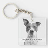 Einfach für immer in unserem Herzen Haustier Foto  Schlüsselanhänger (Vorderseite)